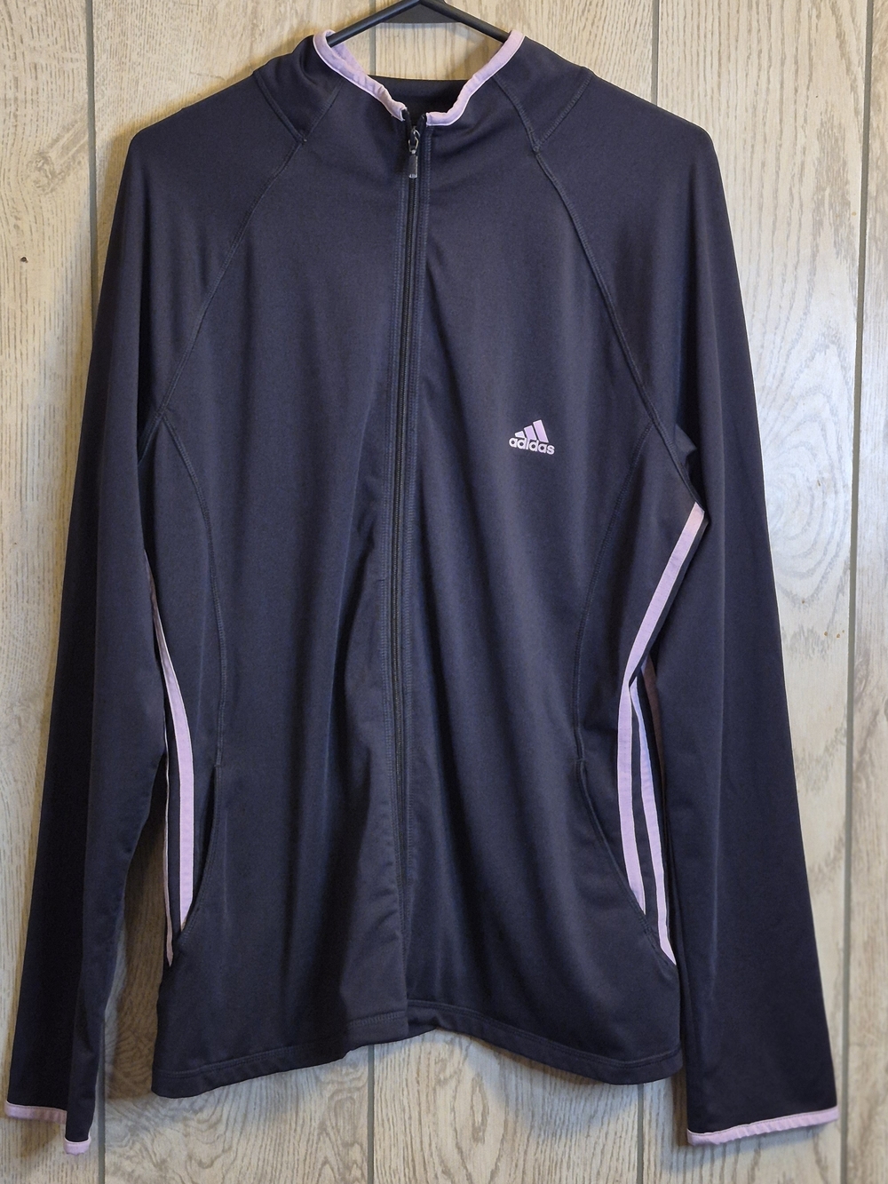 adidas Athletic Jacket with Light Pink Accents